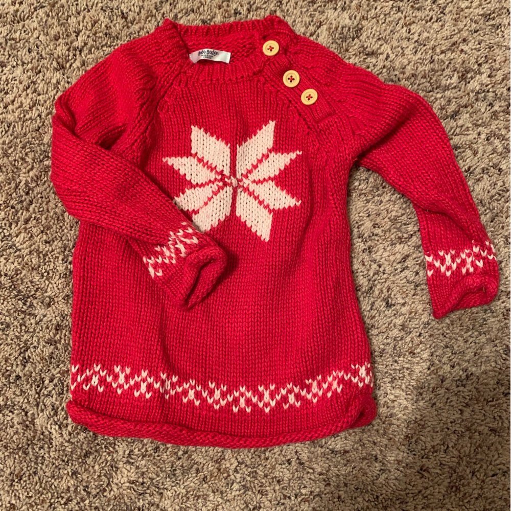 Red Baby Boden Winter Sweater